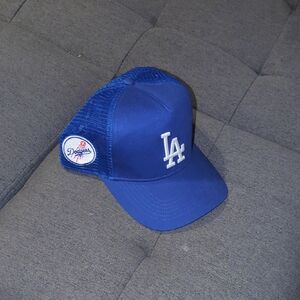 New Era Royal Blue LA Dodgers Trucker Snapback Hat